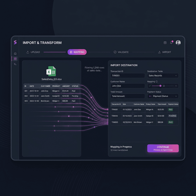Điền theo data có trước